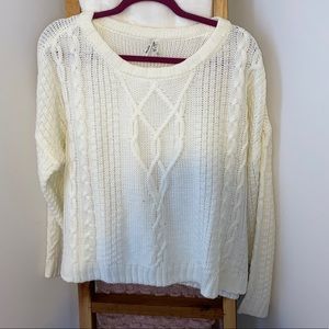 Cream Cable Knit Sweater